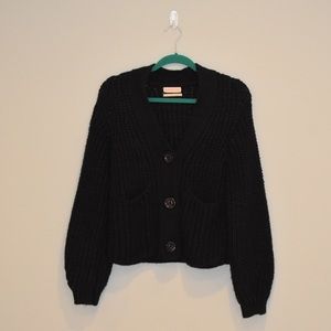 Dark blue button down sweater cardigan